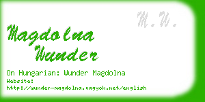 magdolna wunder business card